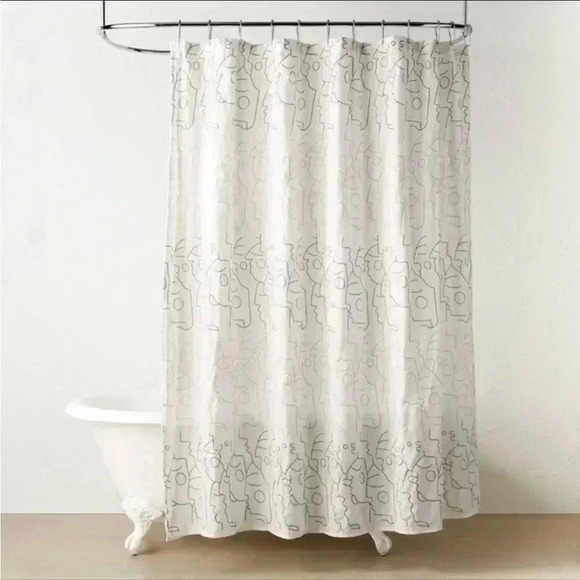 NWT In This Together Shower Curtain White - Opalhouse designed with Jungalow - Picture 1 of 5